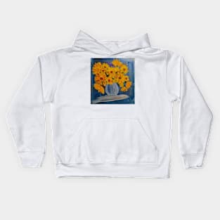 Some abstract Sunflowers in a vase Kids Hoodie